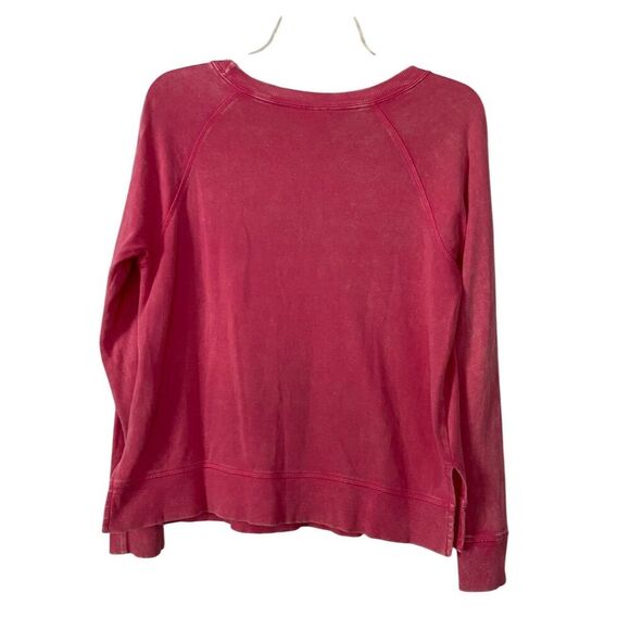 Style & Co. Sweatshirt Pink Heart Embroidered  Long Sleeve Fall Size XS - Picture 2 of 10